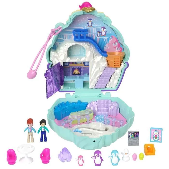 Polly Pocket-Pingouin des Neiges-Coffret avec figurines HRD34-7