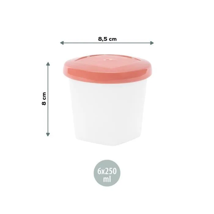 Babymoov Pots de conservation Babybols Biosourcés - Lot de 6x250ml-4