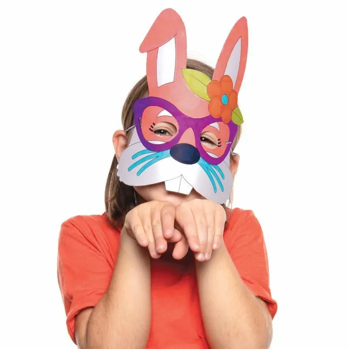 Baker ross - AT430 - Masques de lapins de Paques a colorier (Paquet de 8) - Loisirs creatifs pour enfants et adultes-3
