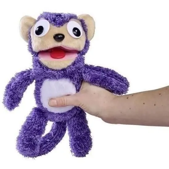 Smoby - Screamerz - Peluche intéractive amusante - Singe - 28 cm - Bruits en la secouant ou appuyant sur le bouton-1