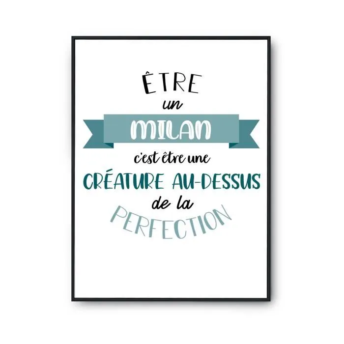 Affiche - Milan - A2 - Papier 310 g/m² - Rectangulaire - Décoration murale enfant-0