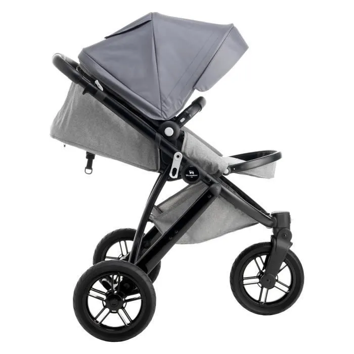 Bebeboutik WILLIAM KENT 1733 Poussette Phenix Grey chassis 3 roues pliage compact
