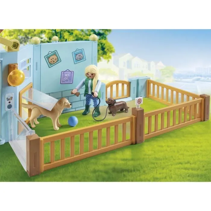 PLAYMOBIL 71742 Hôtel des animaux, soigneurs, chiens et chats, My Life, 191 pièces, Dès 4 ans-3