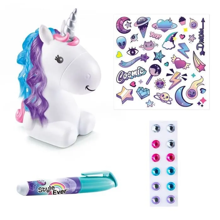 Figurine à décorer - Canal Toys - Licorne Cosmique DIY Lumineuse - Édition Collector - Stickers et Strass inclus-1