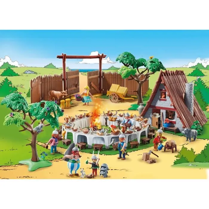 PLAYMOBIL 70931 Le banquet du village, Astérix, Personnages de la BD, Dès 5 ans-1