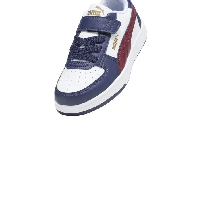 Basket à Scratch Junior Puma Caven - Blanc/Marine-Or-4