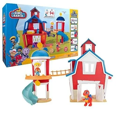 DINO RANCH - RICHE PLAYSET JOUANT LE CLUBHOUSE AVEC 5 ENVIRONNEMENTS D-0