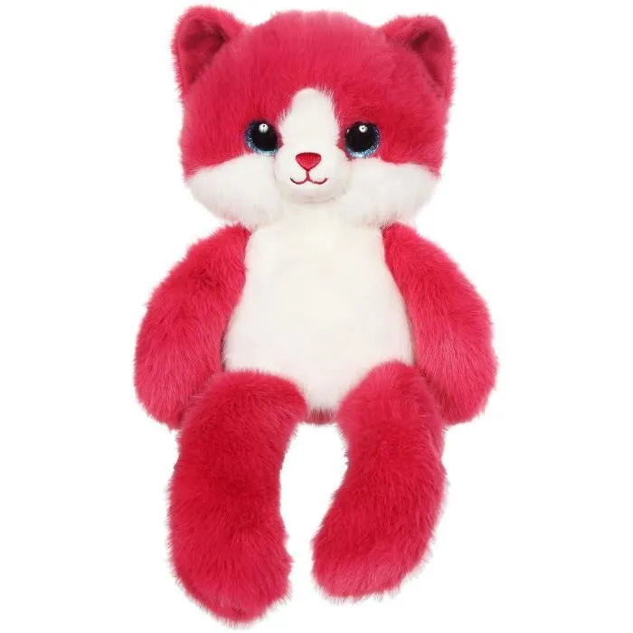 Peluche Chat Leggies - GIPSY TOYS - Framboise, 48 cm-0