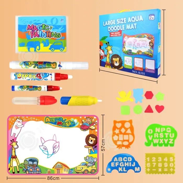 INN Tapis dessin eau 100x70cm tapis dessin enfant tapis magique dessin eau livré avec divers accessoires cadeaux éducatifs pour enfa-1