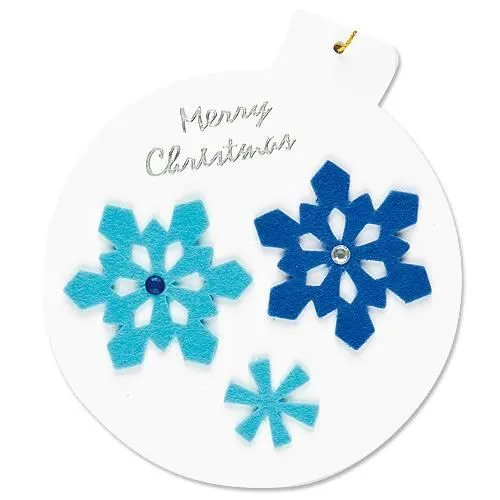 Autocollants Flocons de Neige en Feutrine pour enfants à utiliser pour les décorations de cartes, loisirs créatifs (Lot de 78)-2