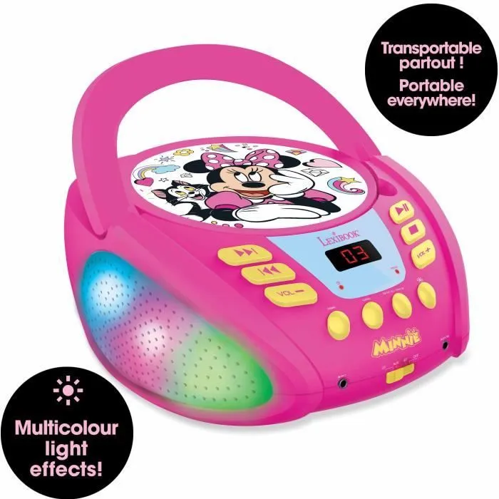 Lecteur CD Bluetooth Minnie - LEXIBOOK - Effets lumineux - Enfant 5 ans et plus-3