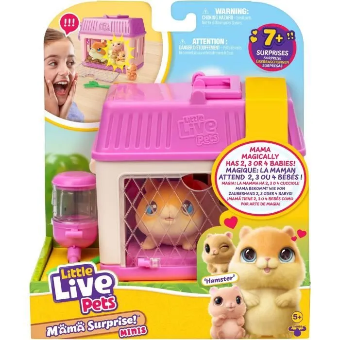 Set de jeu - LITTLE LIVE PETS - Mama Surprise Hamsters - Bébés inclus - Accessoires personnalisables-6