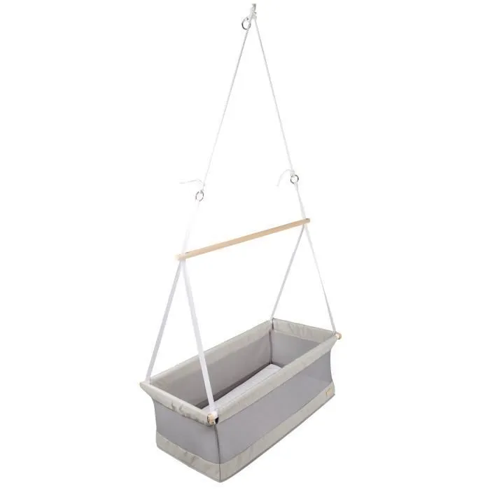 Berceau suspendu ROBA - safe asleep® - 45 x 90 cm - Gris - Matelas inclus-0
