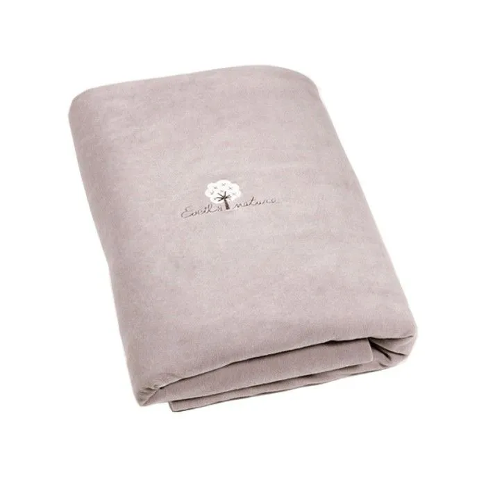 Edredon velours 100x140 cm Coton bioTaupe-0