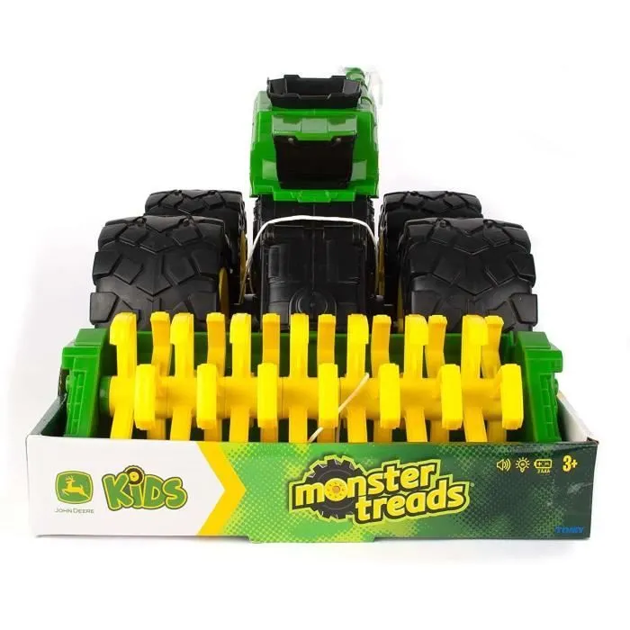 Jouet - TOMY - John Deere Monster Treads - Moissonneuse-batteuse avec effets sonores et lumineux - Vert et Jaune-1