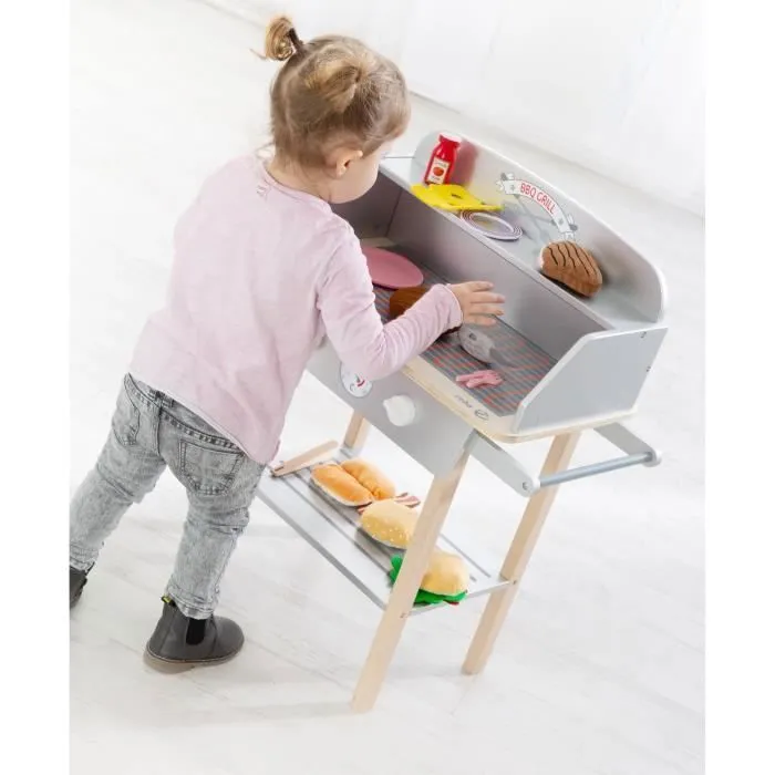 Jouet Barbecue en Bois - ROBA - 14 pièces d'Accessoires en Peluche-3