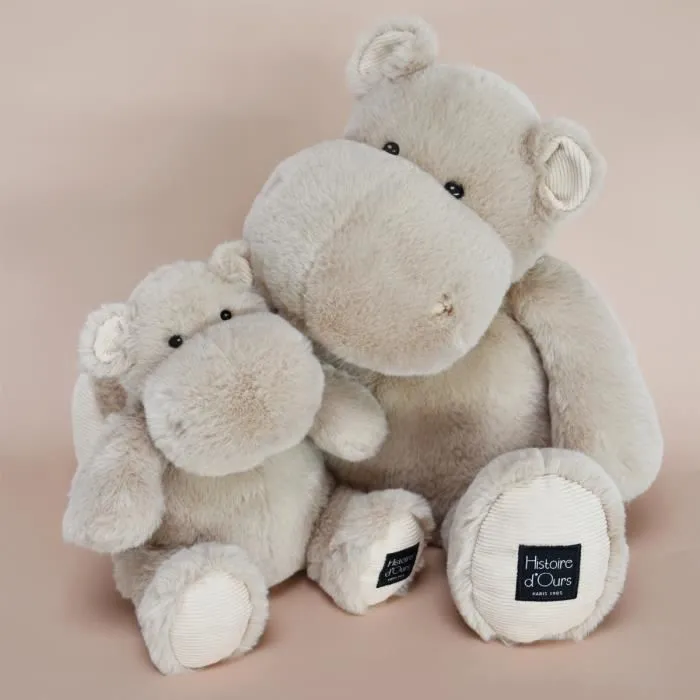 Peluche hippopotame 40CM Beige-1