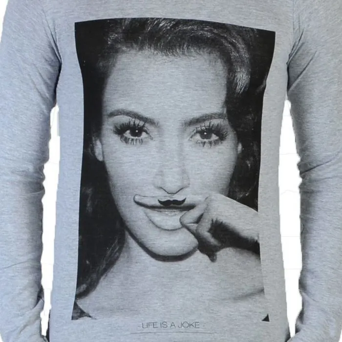 Tee Shirt Little Eleven paris Kim LS Mixte - Gris-5