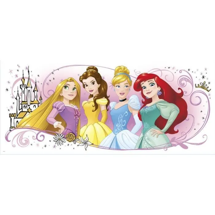 Stickers - Disney - Princesse - Repositionnables - 97.38 cm x 42 cm - Décoration murale-0