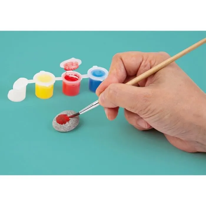 Jeu de loisirs créatifs - Clementoni - Créations galets - Peinture, galets, yeux autocollant - Enfant dès 7 ans-3