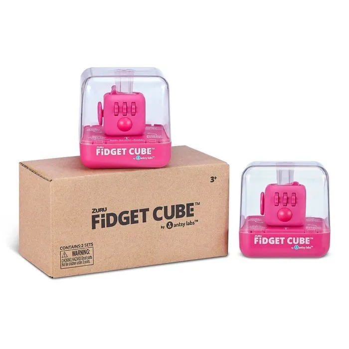 Hand spinner - fidget cube - jouet anti-stress Zuru Fidget Cube Lot de 2 boites aux Lettres Rose-0
