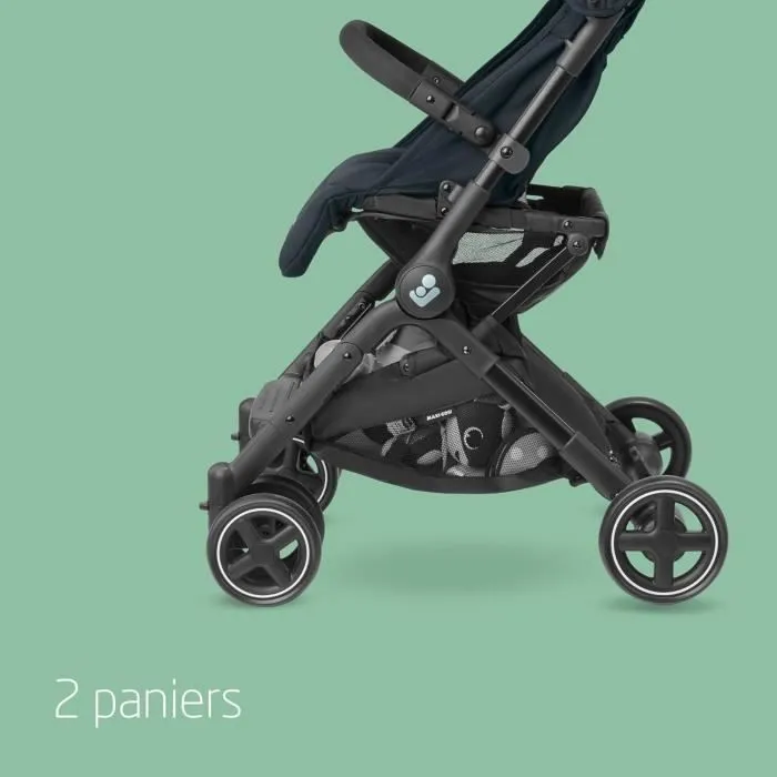Bebeboutik MAXI COSI Poussette canne ultra compacte Lara 2 de la naissance a 4 ans jusqu a 22 kg pliage facile Essential Graphite