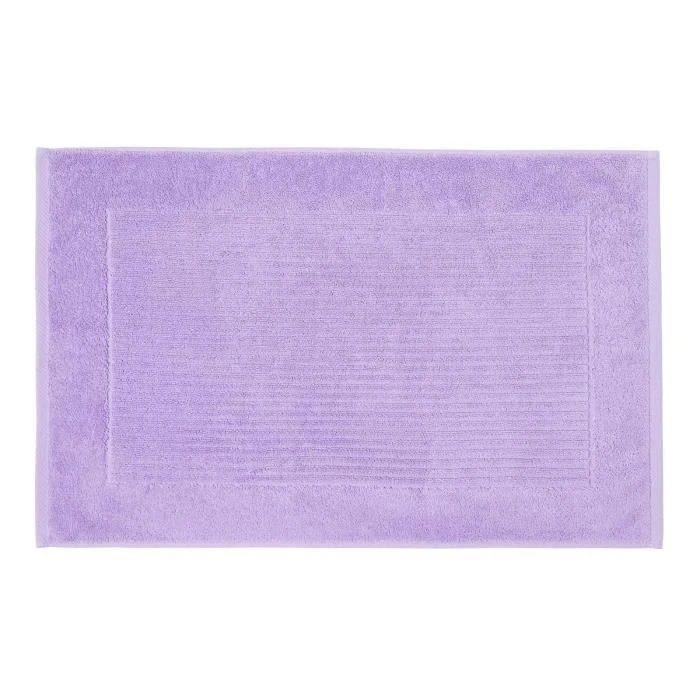 Tapis de Bain - HOMESCAPES - Uni 100% Coton Turc - Violet - 50 x 80 cm-0