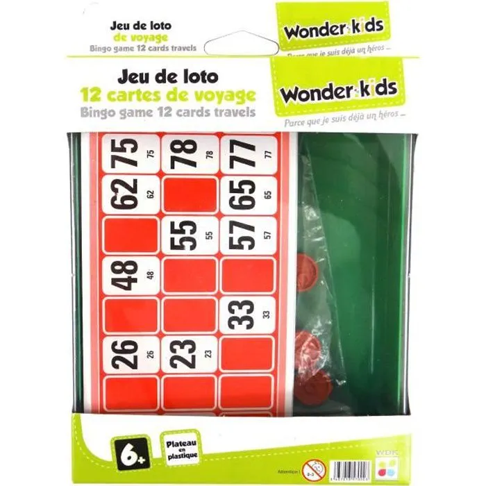 Jeu Voyage Loto 12 Cartes - COFALU - Compact et transportable-0
