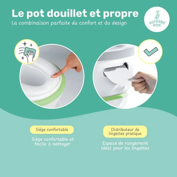 Pot réaliste pour apprentissage de la propreté avec son - Green | SUPERBE BEBE-4