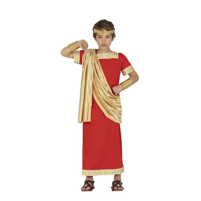 Guirca Déguisement romain rouge et or enfant (10-12 ans)-0
