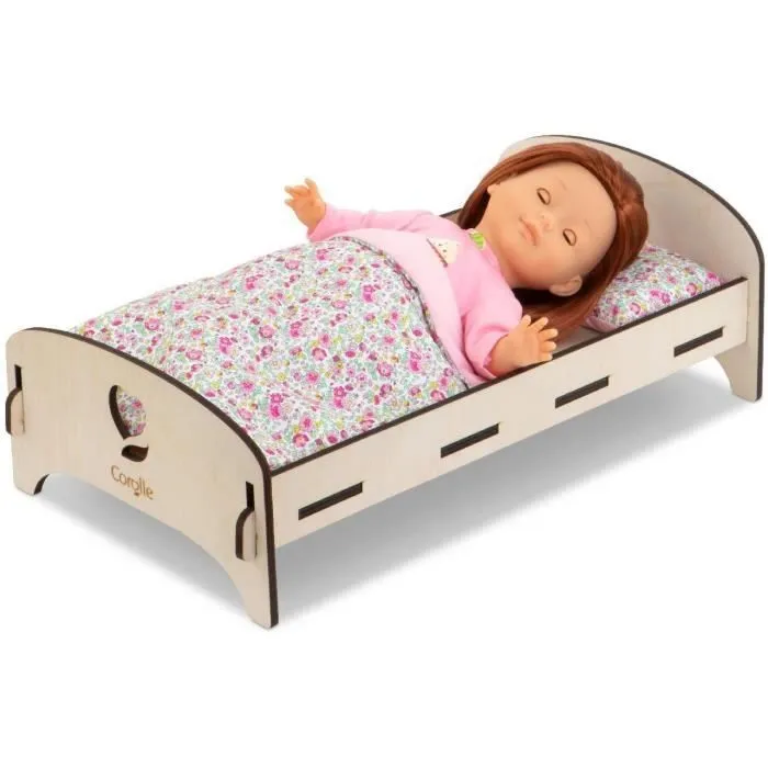 Lit en bois pour poupon et poupée 30 et 36 cm - COROLLE-2