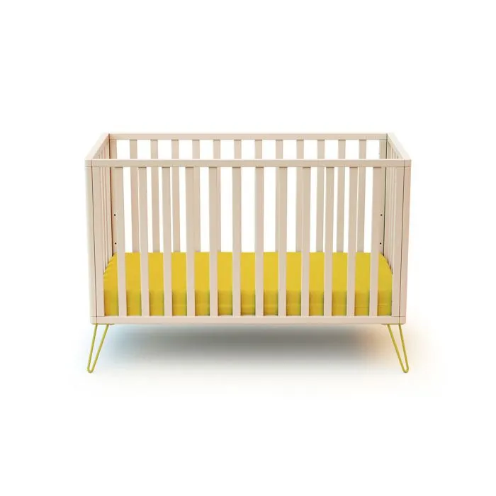 JURABABY - Lit bébé ONLY en bois  Jaune - Taille unique-2