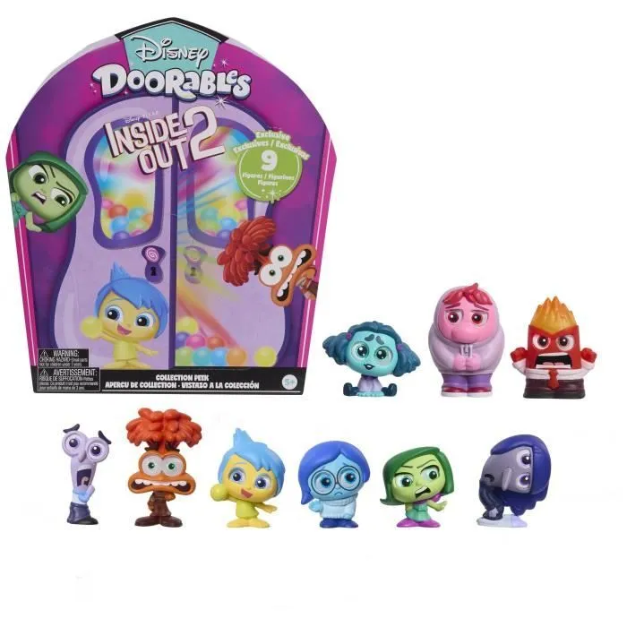 Figurines à collectionner - DISNEY PIXAR Doorables - Coffret Collector Vice-Versa 2 - 9 figurines exclusives inspirées du film-0