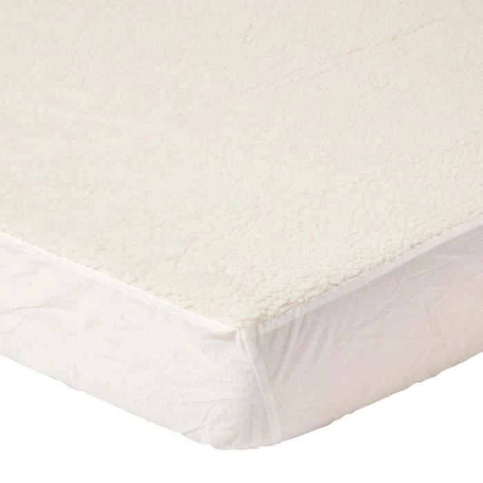 Alèse de lit en polaire à grands bonnets, 150 x 200 cm-0