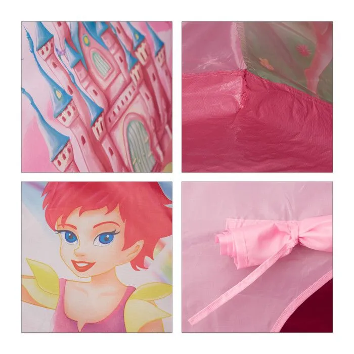Relaxdays Tente enfant intérieur fille tente de jeu Fée extérieur rose princesse 3 ans HxlxP: 90 x 118 x 115 cm, rose-5