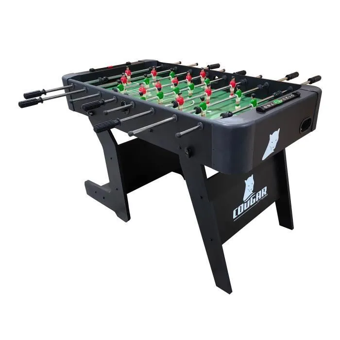 Cougar Around The World Babyfoot pliable en noir | Baby-foot / Babyfoot Table / Babyfoot Pro Pliable | Accessoires inclus-1