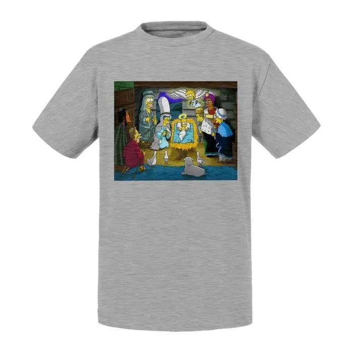 T-shirt Enfant - FABULOUS - Simpsons - Gris - Manches courtes - Col arrondi-0