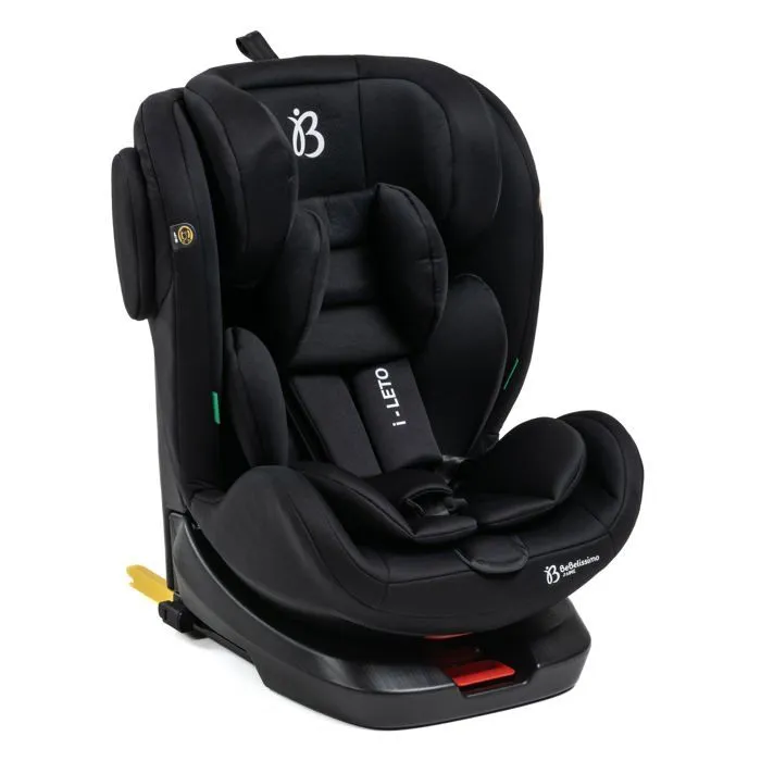 BEBELISSIMO - Siège auto Isofix - pivotant 360 ° - 40-150cm - 0-36kg - i-size - Leto - noir - protections latérales-1