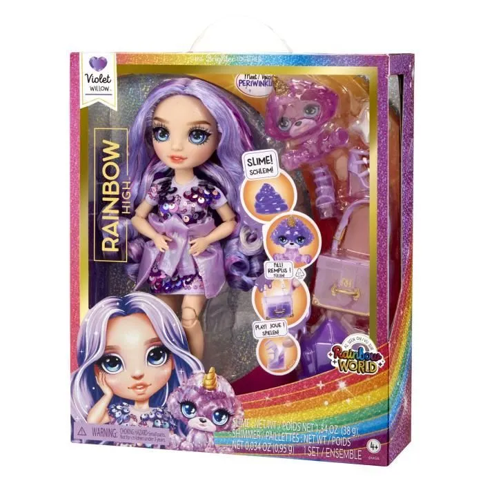 Rainbow High Poupée Mannequin avec Kit de Slime et Animal de Compagnie - Violet (Violet) - Poupée Pailletée 28 cm avec Kit de Slime-7
