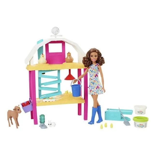 Barbie Ferme d'œufs cueillette et découverte-0