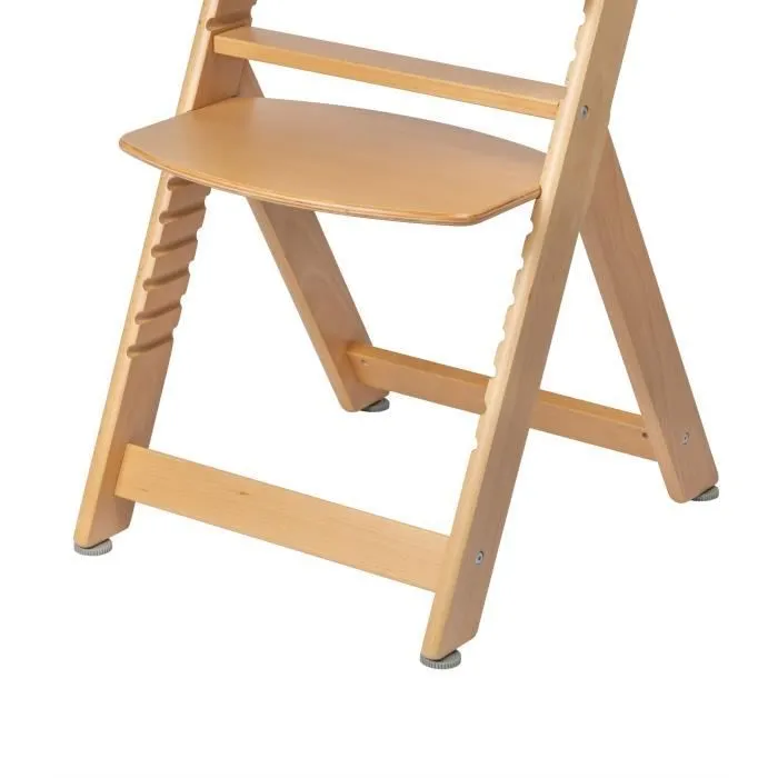 BEBECONFORT TIMBA + coussin Chaise haute bébé, Chaise bois évolutive, de 6 mois à 99 ans, Chaise Bois et coussin beige-8