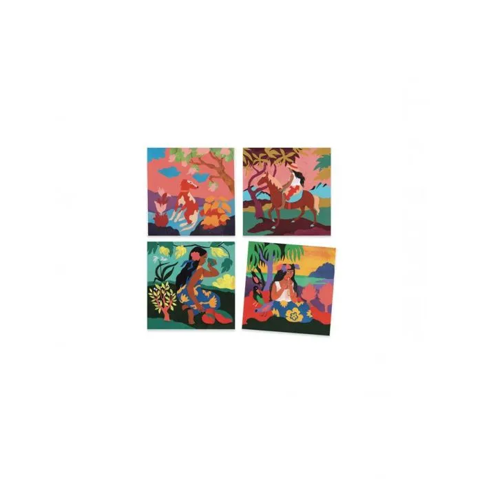 Kit de peinture - DJECO - DJ09372 - Multicolore - Activité inspirée de Gauguin - Taille unique-1