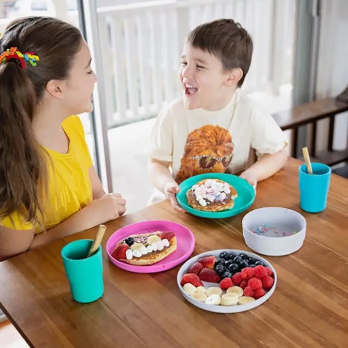 Assiette - plateau repas Bobo-boo - PLAPLAGY - Assiette plate en fibres vegetales pour bebe, sevrage et gruau-2
