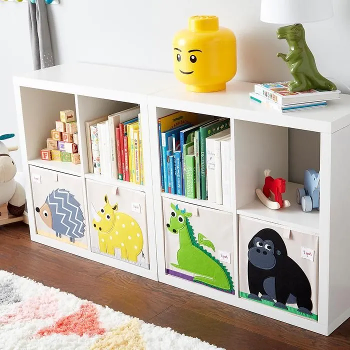 Boîte de rangement en tissu Gorille - Coffre à jouets pour enfant - 33x33x33 cm-2