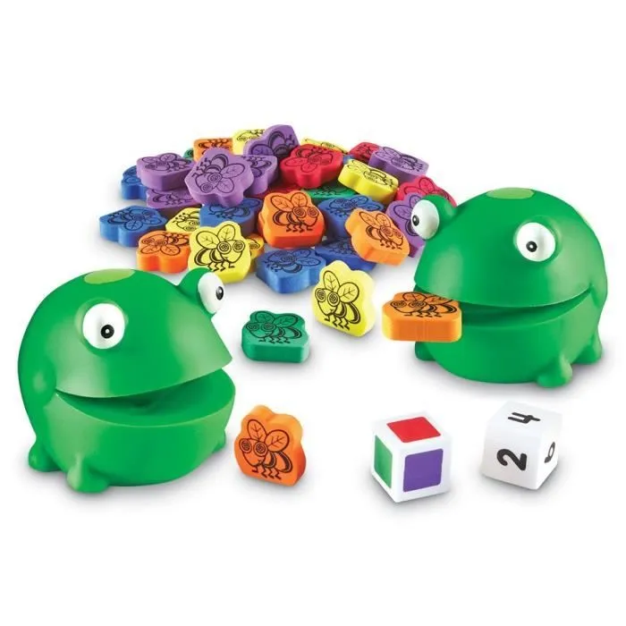 Learning Resources LER5072 - COMMUTATEUR KVM - Jeu de Motricité Fine Froggy Feeding Fun-0