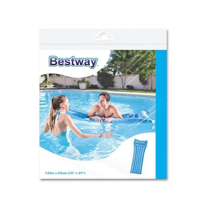 Matelas bouée gonflable colorée piscine mer bleu * Matière : vinyle résistant * Dimensions: 183 x 69 cm * Âge recommandé : + 14 a...-2