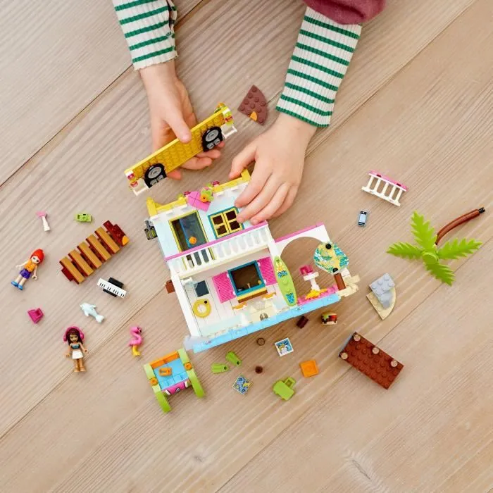 LEGO® Friends 41428 La Maison sur la Plage avec Mini Poupées et 2 Animaux, Jeu de Construction pour Enfant de 6 ans et +-4