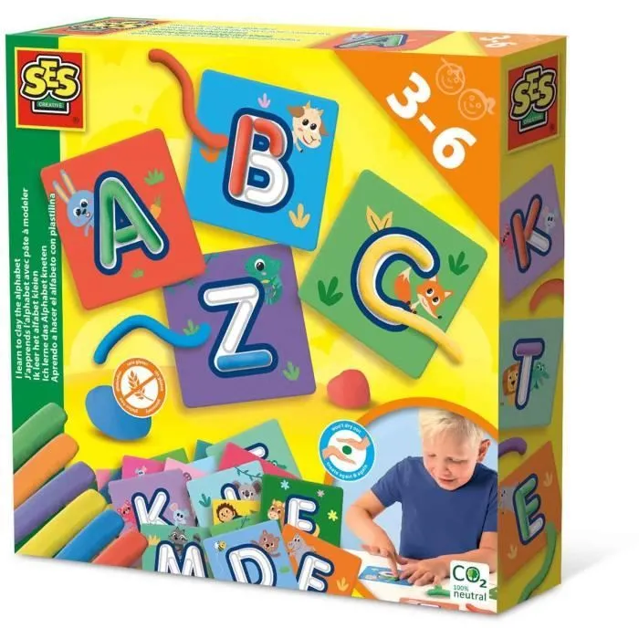 J'apprends l'alphabet avec pâte à modeler - Jeu éducatif - SES CREATIVE - Familiarise-toi avec l’alphabet en t’amusant.-0
