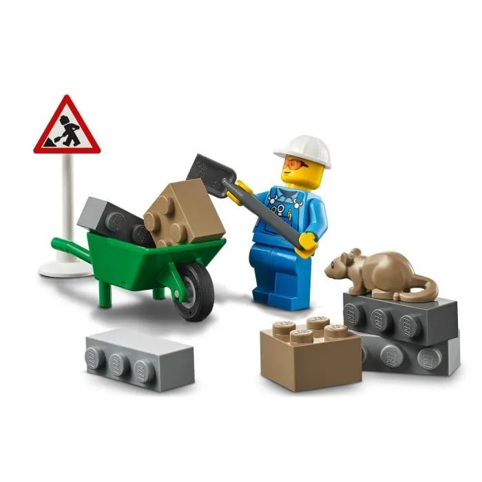 LEGO® City 60284 Le Camion de Chantier, Jouet, Engin de Chantier, Chargeur Frontal, Brouette-2