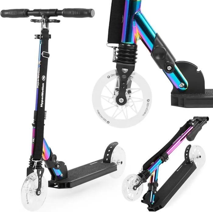 Trottinette - HyperMotion - HYP SC HOLO MAJESTIC - Aluminium - Pliable - Hauteur réglable 74-88 cm-0